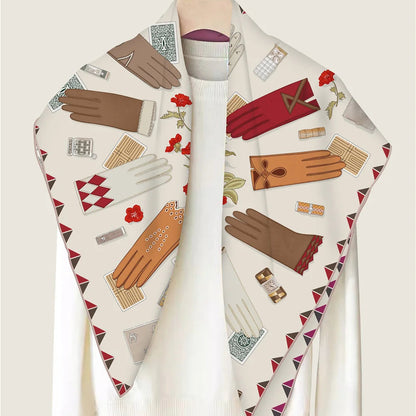 Magic Gloves White Double Print Scarf / 90cm