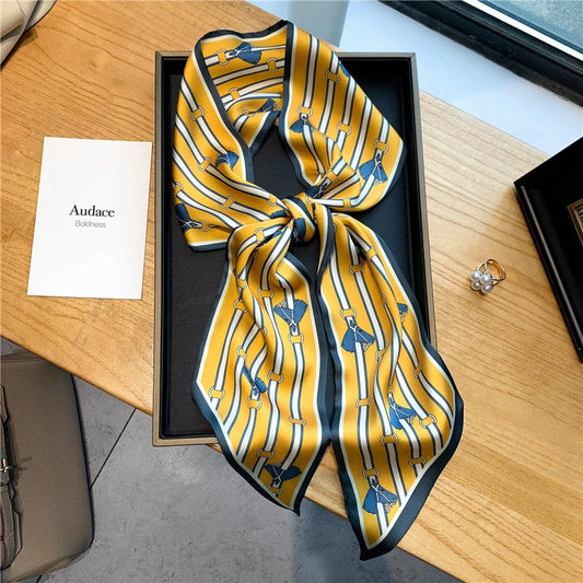 Shilin Yellow Long Twilly Scarf