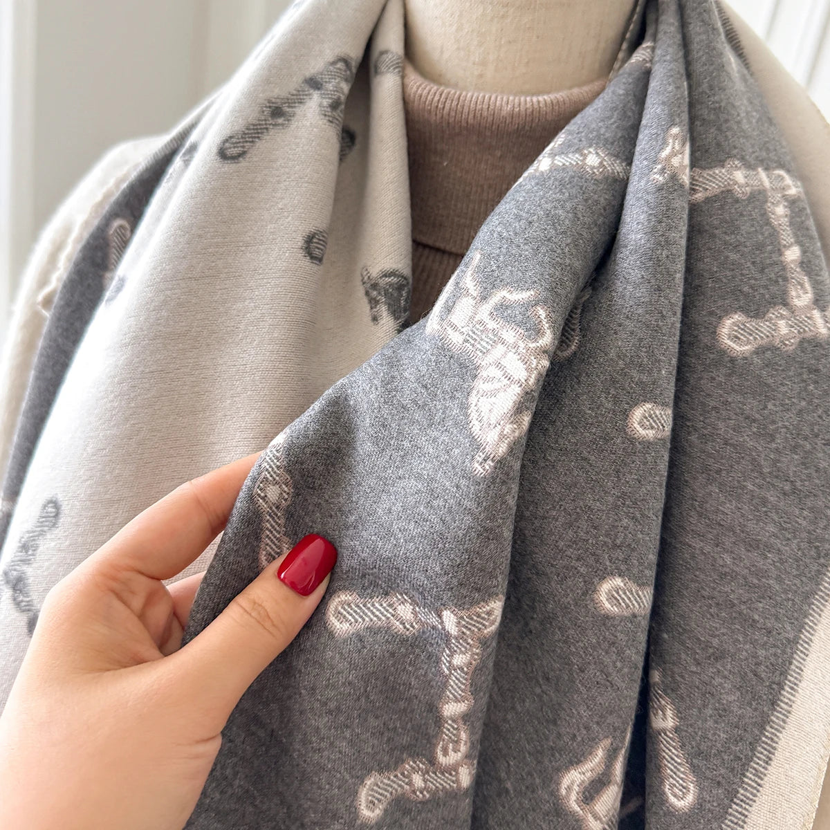 Vivienne Pashmina Scarf Gray