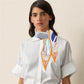 Head Orange Silk Diamond Scarf
