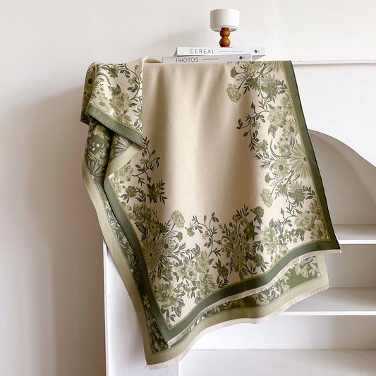 Florica Pashmina Scarf Green