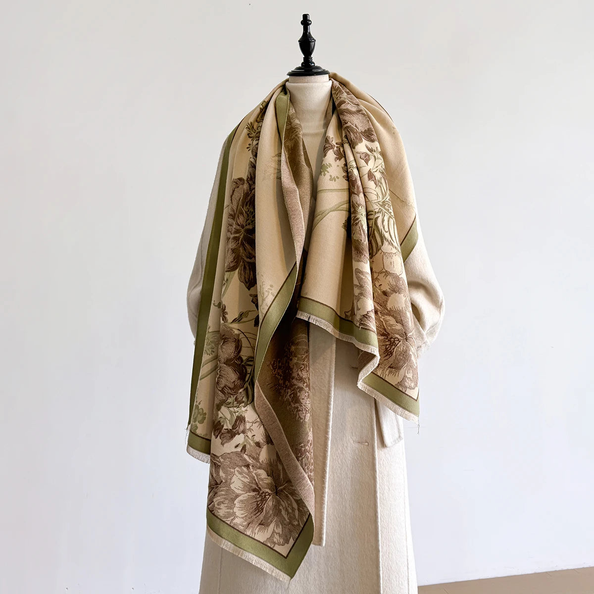 Claretta Pashmina Scarf Green