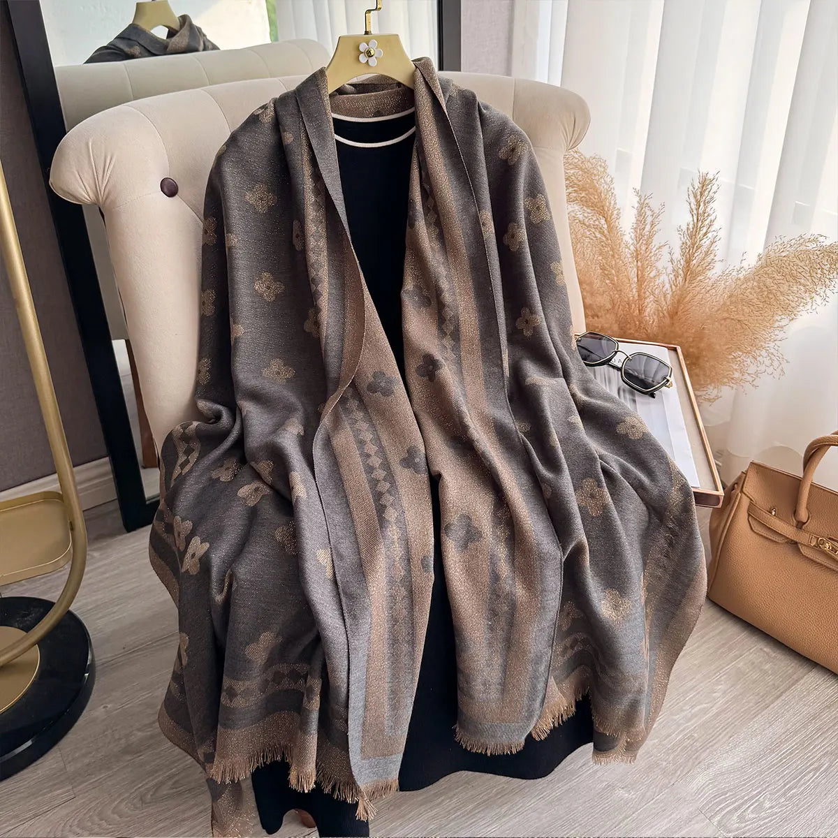 Gigia Pashmina Scarf Gray