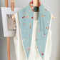 Pia Blue Silk Diamond Scarf