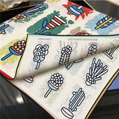 Plant Catalog White Double Print Scarf / 90cm