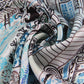Foreast City Blue Silk Scarf / 90cm