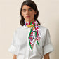 Reins Red Silk Diamond Scarf