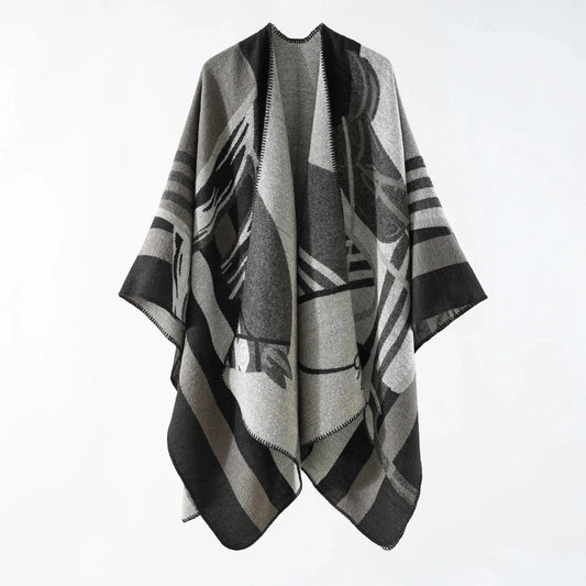 Chiara Poncho Gray