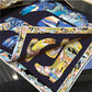 Boots Blue & Yellow Double Print Scarf / 90cm