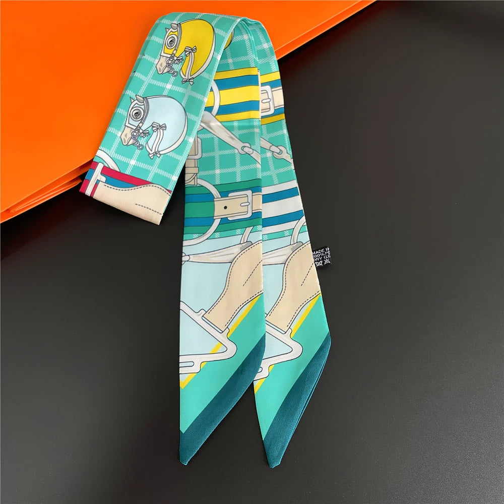 Marci Green Twilly Skinny Scarf