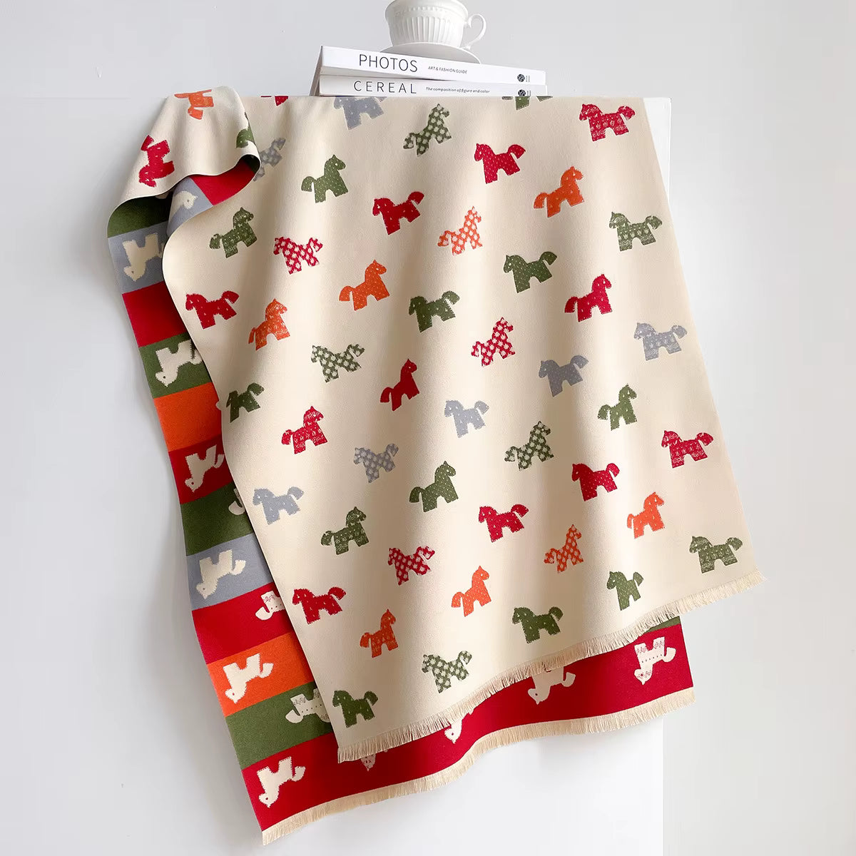Char Pashmina Scarf White