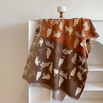 Jela Luxury Pashminas Scarves / Cats