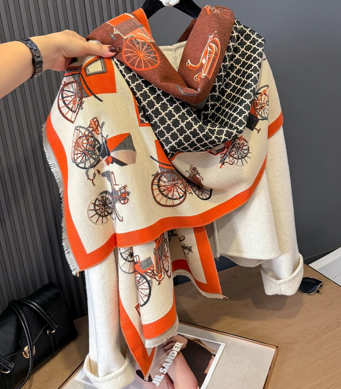 Odette Pashmina Scarf Red