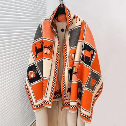 Lilou Pashmina Scarf Orange