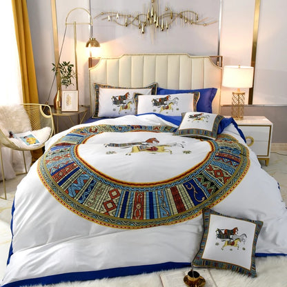 4-Piece Sateen Bedding Set (Jules / White)