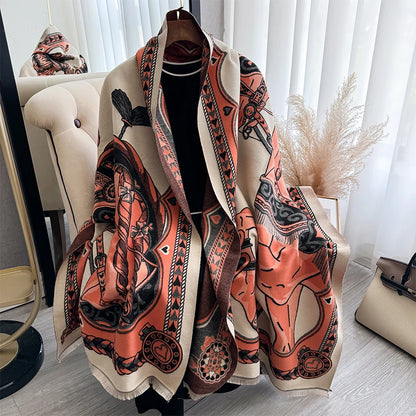 Amalie Pashmina Scarf Red