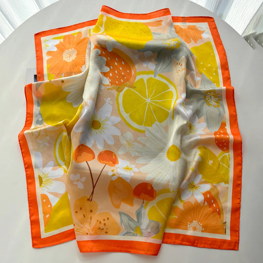 Fruits Orange Scarf / 65cm