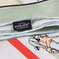 Horse Race Green Silk Scarf / 90cm