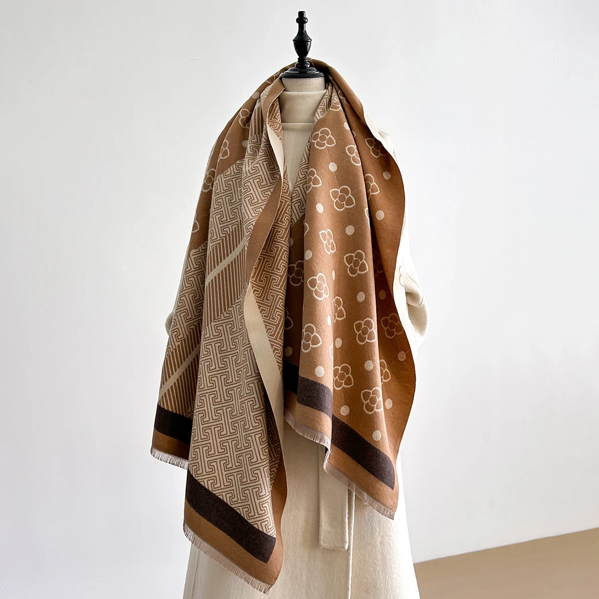 Malina Pashmina Scarf Khaki