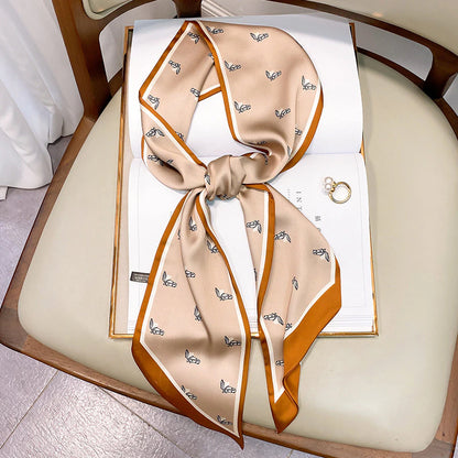 Kalene Beige Long Twilly Scarf
