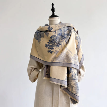 Claretta Pashmina Scarf Blue