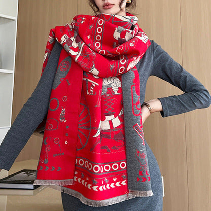 Laure Pashmina Scarf Red