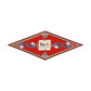 Carriage & Saddle Red Silk Diamond Scarf