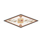 Carriage & Saddle Beige Silk Diamond Scarf