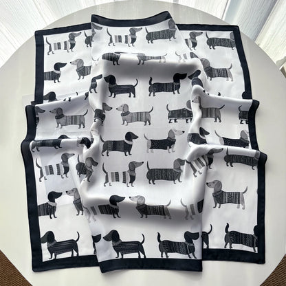 Dachshund White Scarf / 65cm