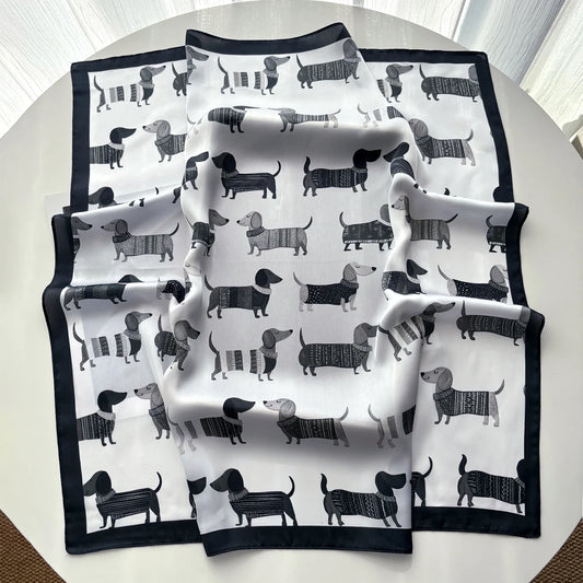 Dachshund White Scarf / 65cm
