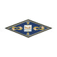 Carriage & Saddle Blue Silk Diamond Scarf
