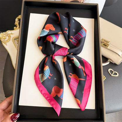 Dachshund Black Scarf / 65cm
