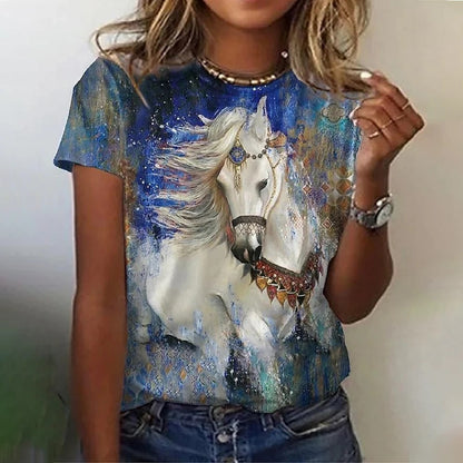 Horse 3D Art T-Shirt