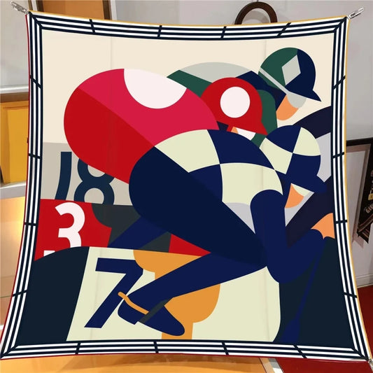 Jockey White Silk Scarf / 90cm