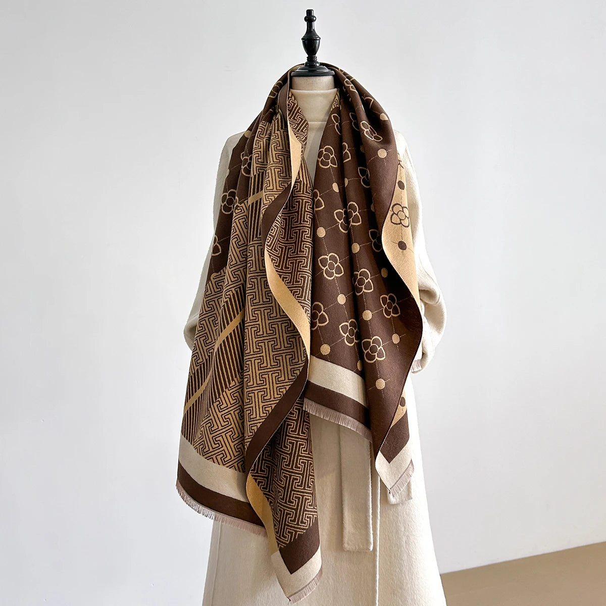 Malina Pashmina Scarf Brown