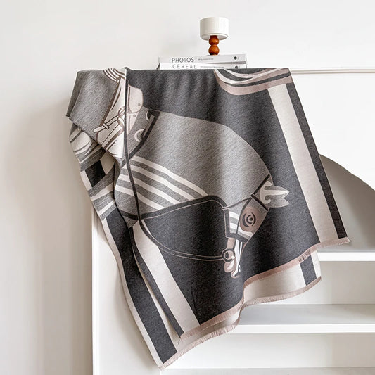 Norcia Pashmina Scarf Gray