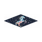Pia Navy Silk Diamond Scarf