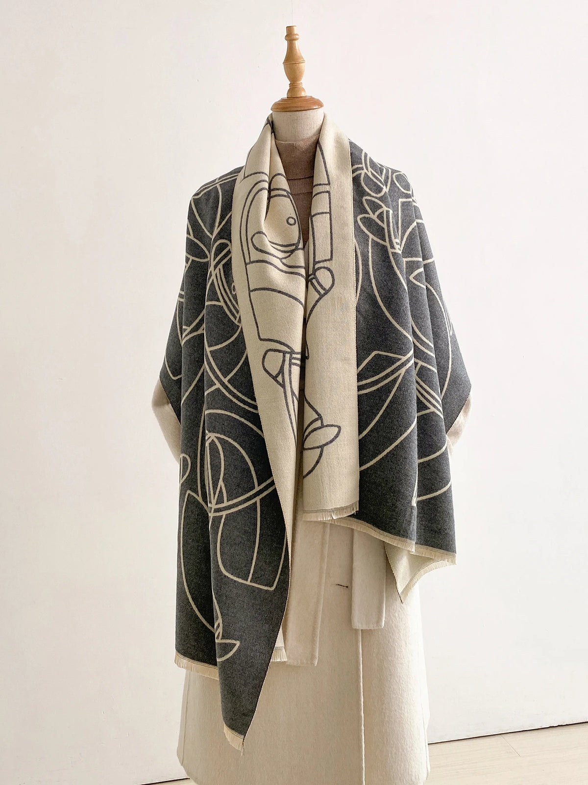 Sydney Pashmina Scarf Gray