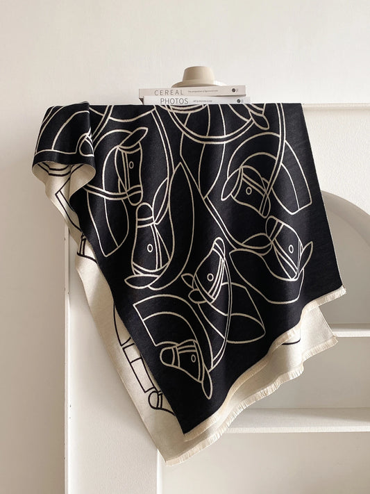 Sydney Pashmina Scarf Black