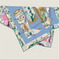 Boots Blue & Pink Double Print Scarf / 90cm
