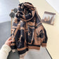 Dubra Pashmina Scarf Black & Coffee