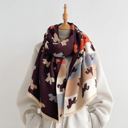 Char Pashmina Scarf Brown