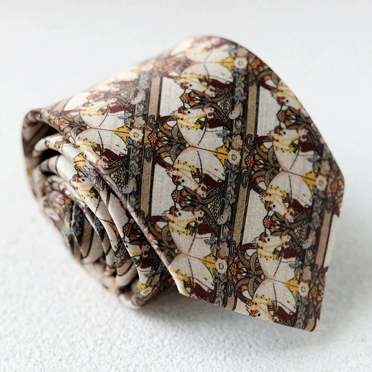 Men's Tie Horse Brown