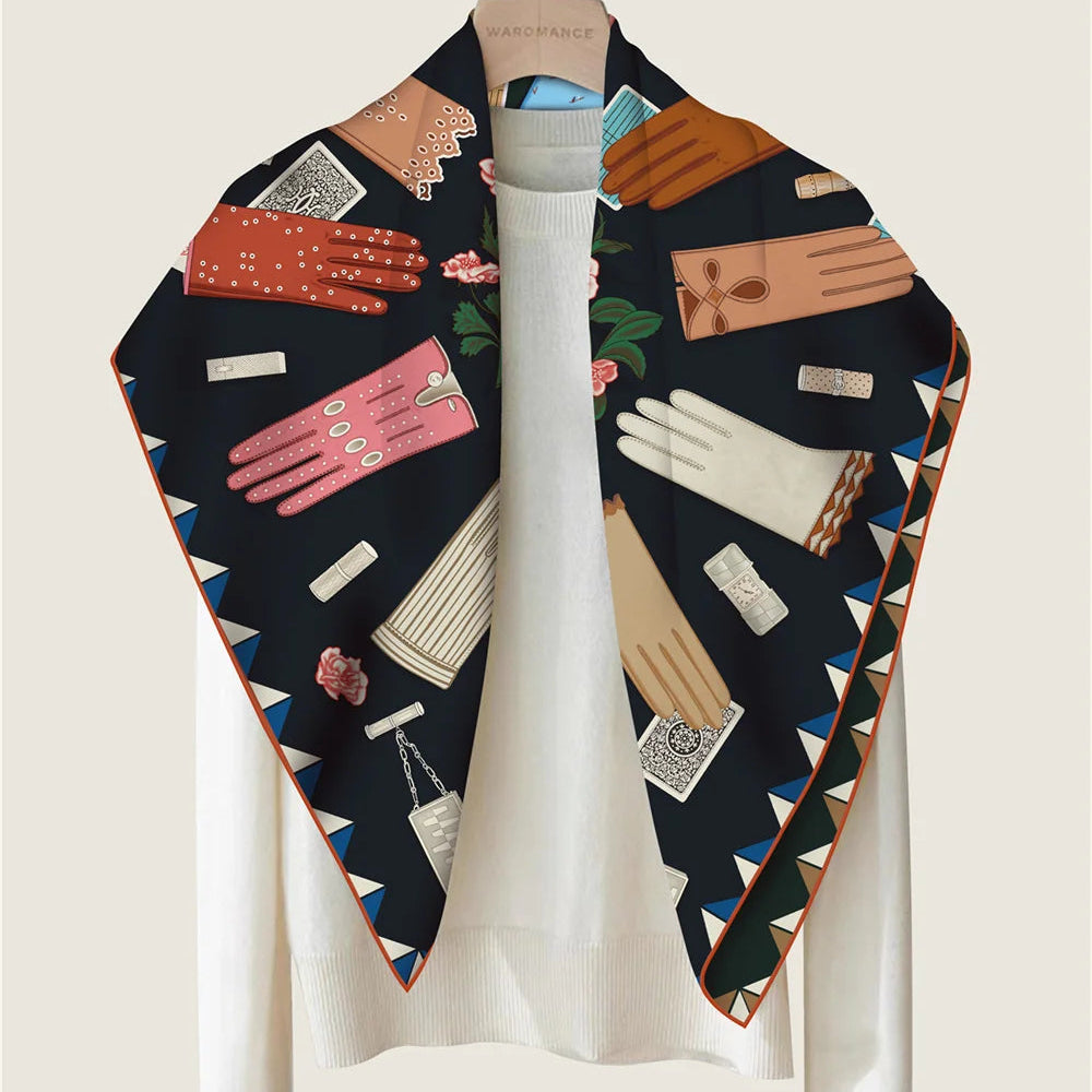 Magic Gloves Black Double Print Scarf / 90cm