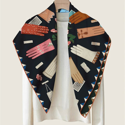 Magic Gloves Black Double Print Scarf / 90cm