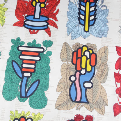Plant Catalog White Double Print Scarf / 90cm