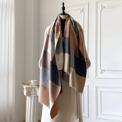 Cubo Pashmina Scarf Brown
