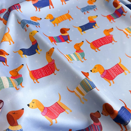 Dachshund Blue Scarf / 65cm