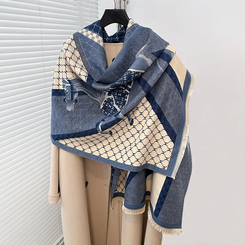 Cezanne Pashmina Scarf Blue