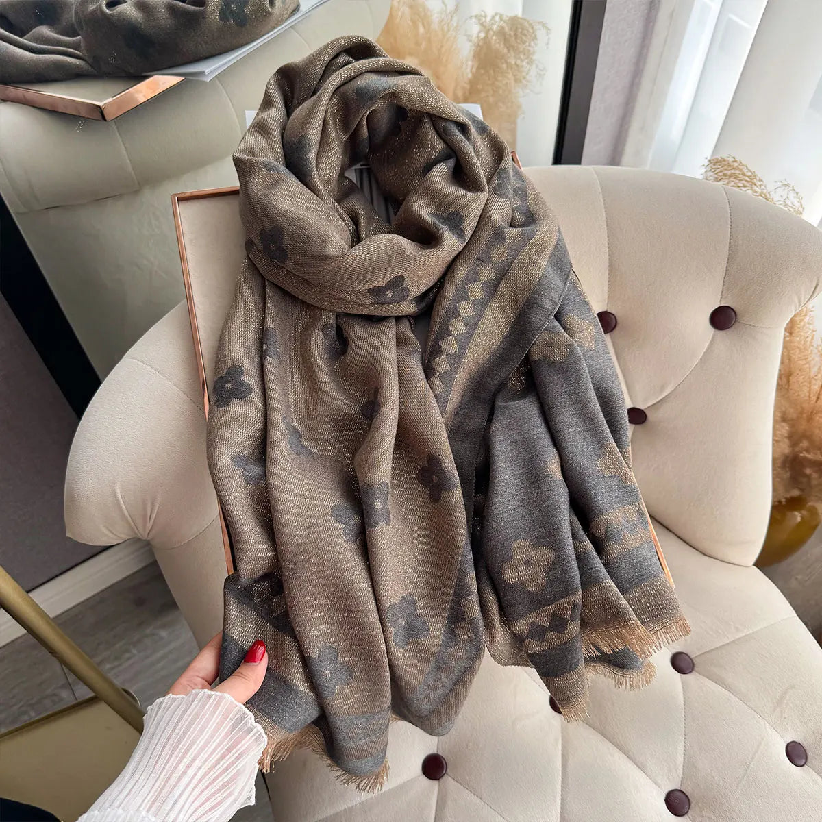 Gigia Pashmina Scarf Gray